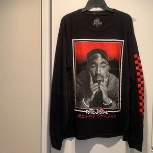 Tupac Poetic Justice Graphic Ling Sleeve T-Shirt